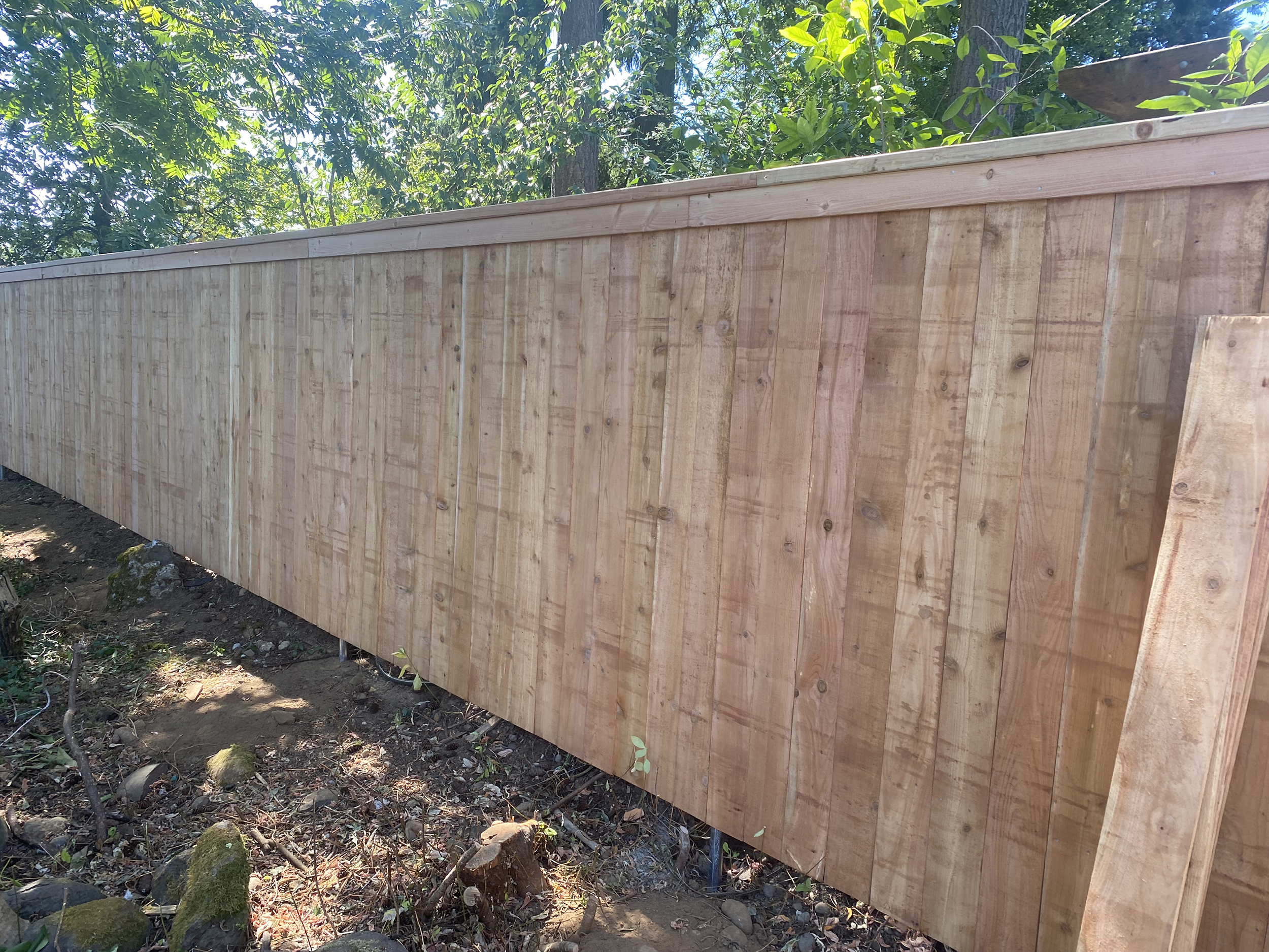 Cedar Fence Installation by The Best Fence Company