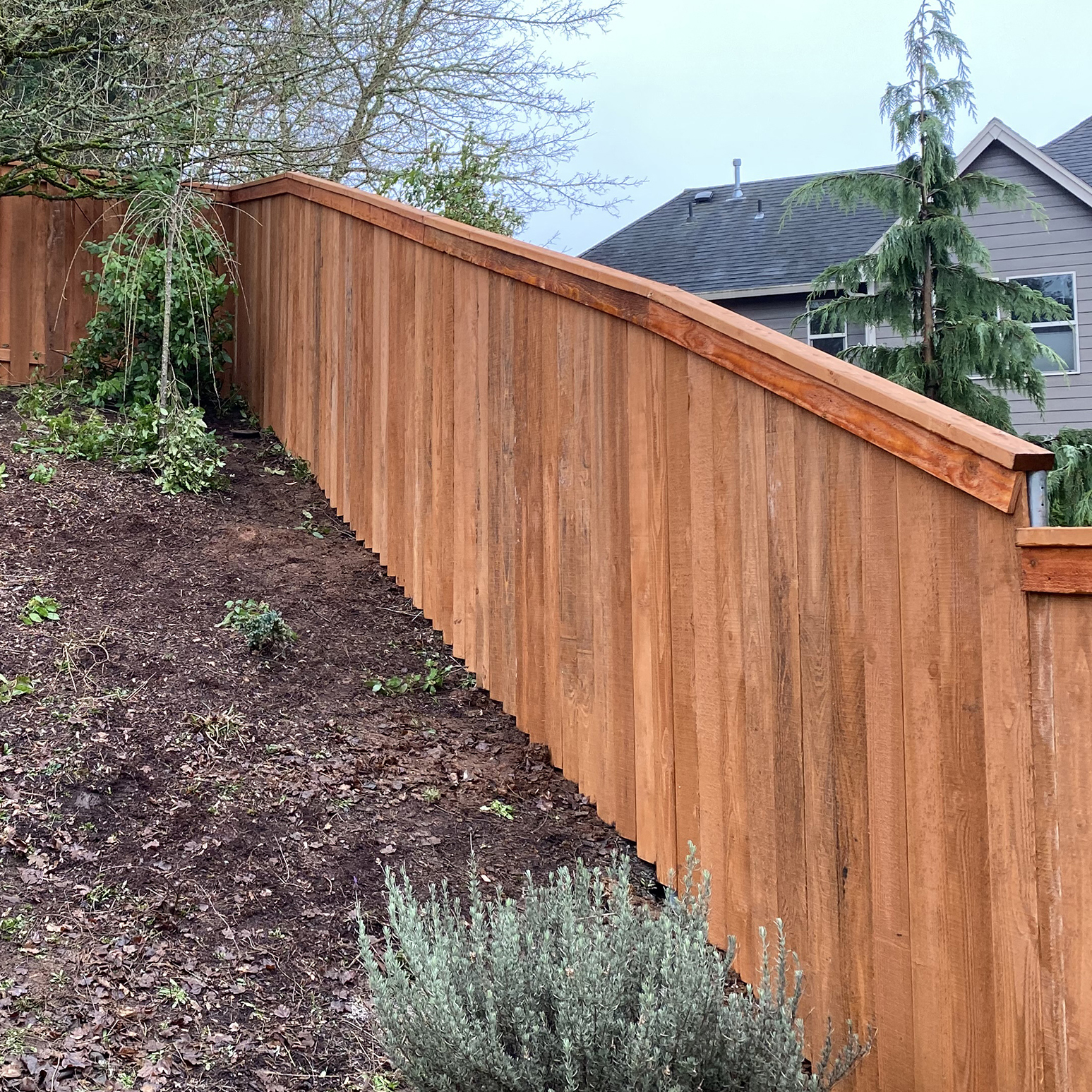 The Best Fence Company Cedar Fence Property Boundry